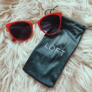 LOFT red cat eye sunglasses